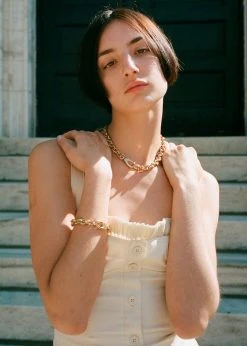 Laura Lombardi Cable Bracelet - Gold ACCESSORIES