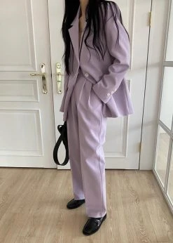 The Frankie Shop Laura Suit Pants - Lilac