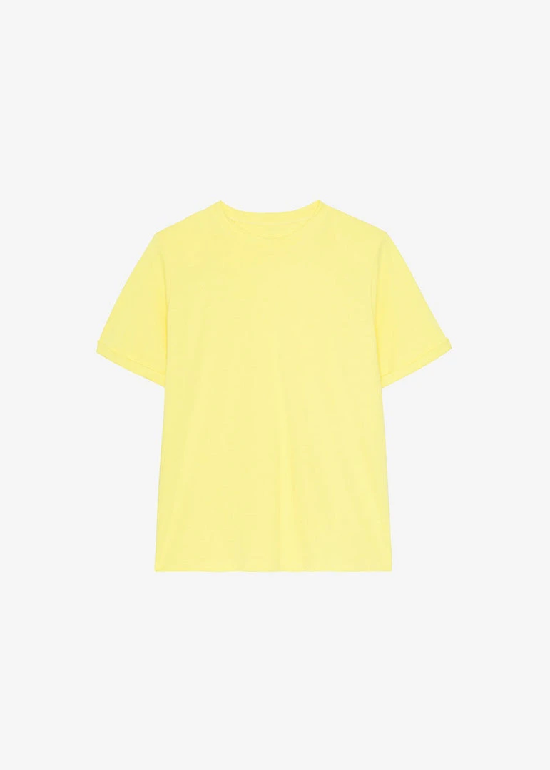 The Frankie Shop CLOTHING Lena Padded Shoulder Tee - Blazing Yellow