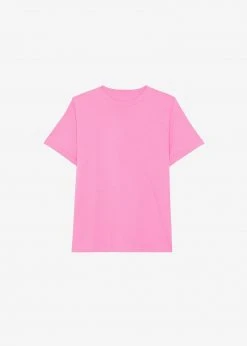 The Frankie Shop CLOTHING Lena Padded Shoulder Tee - Pink
