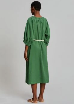 Beside You CLOTHING Leone Off Shoulder Dress - Green