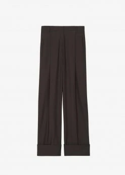 The Frankie Shop CLOTHING Levana Cuffed Trousers - Carafe