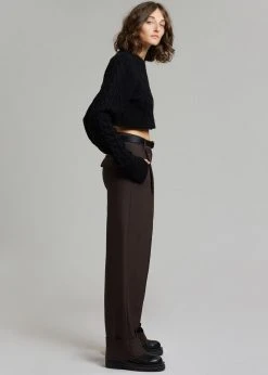 The Frankie Shop CLOTHING Levana Cuffed Trousers - Carafe