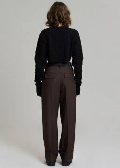 The Frankie Shop CLOTHING Levana Cuffed Trousers - Carafe
