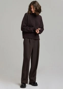 The Frankie Shop CLOTHING Levana Cuffed Trousers - Carafe