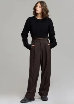 The Frankie Shop CLOTHING Levana Cuffed Trousers - Carafe