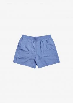 Men Lido Swim Mid Length Trunks - Mid Blue