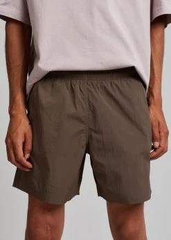 Men Lido Swim Mid Length Trunks - Olive