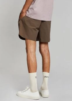 Men Lido Swim Mid Length Trunks - Olive