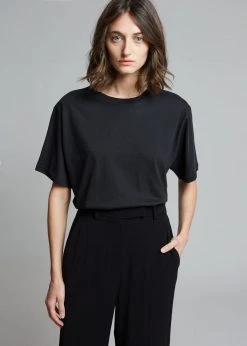 The Frankie Shop Lilou Simple Tee - Black