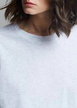 The Frankie Shop Lilou Simple Tee - Light Grey Melange