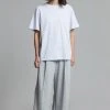 The Frankie Shop Lilou Simple Tee - Light Grey Melange