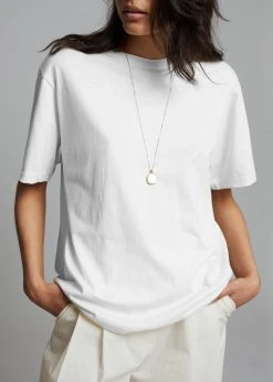 The Frankie Shop Lilou Simple Tee - Optic White