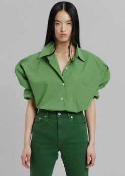 The Frankie Shop Loretta Boxy Shirt - Kelly Green
