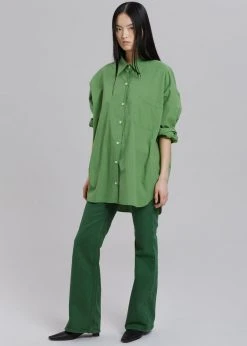 The Frankie Shop Loretta Boxy Shirt - Kelly Green