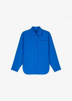 One's Taste CLOTHING Lotus Shirt - Cobalt