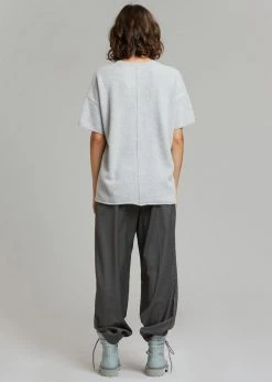 CLOTHING Loulou Studio Izaro Short Sleeve Sweater - Grey