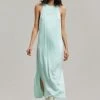 Loulou Studio Sula Silk Dress - Aqua Vacation Edit