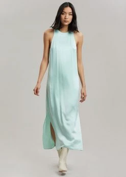 Loulou Studio Sula Silk Dress - Aqua Vacation Edit