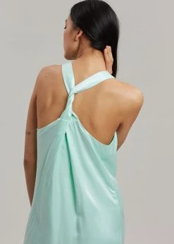 Loulou Studio Sula Silk Dress - Aqua Vacation Edit