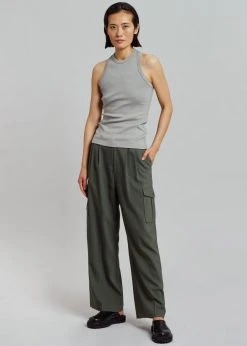 Low Classic Classic Rib Sleeveless Top - Grey