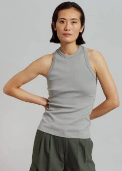 Low Classic Classic Rib Sleeveless Top - Grey