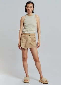 Low Classic Pocket Mini Skirt - Beige CLOTHING