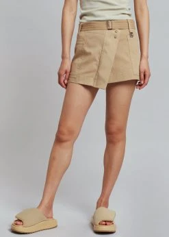 Low Classic Pocket Mini Skirt - Beige CLOTHING