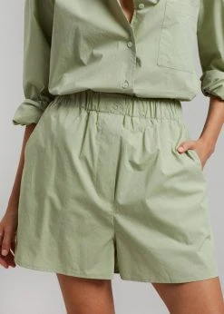 The Frankie Shop CLOTHING Lui Cotton Boxer Short - Sage