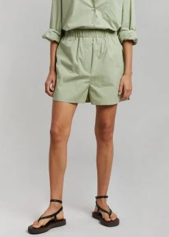 The Frankie Shop CLOTHING Lui Cotton Boxer Short - Sage