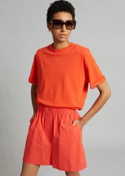 The Frankie Shop CLOTHING Lui Organic Cotton Boxer Short - Chili