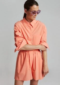 The Frankie Shop CLOTHING Lui Organic Cotton Boxer Short - Coral