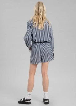 The Frankie Shop CLOTHING Lui Organic Cotton Boxer Short - Navy Stripe