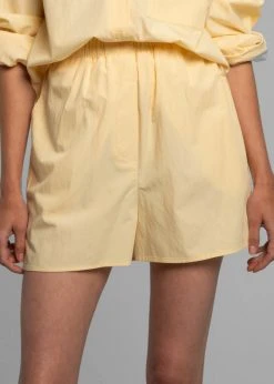 The Frankie Shop Lui Organic Cotton Boxer Short - Pale Yellow CLOTHING