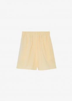 The Frankie Shop Lui Organic Cotton Boxer Short - Pale Yellow CLOTHING