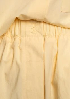 The Frankie Shop Lui Organic Cotton Boxer Short - Pale Yellow CLOTHING