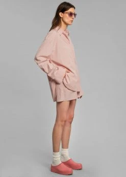 The Frankie Shop Lui Organic Cotton Boxer Short - Rose Water