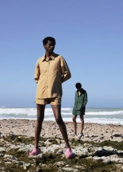 The Frankie Shop Lui Organic Cotton Boxer Short - Sahara CLOTHING