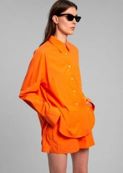 The Frankie Shop CLOTHING Lui Organic Cotton Boxer Short - Tangerine