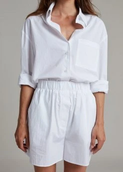 The Frankie Shop Lui Organic Cotton Boxer Short - White