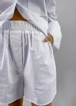 The Frankie Shop Lui Organic Cotton Boxer Short - White