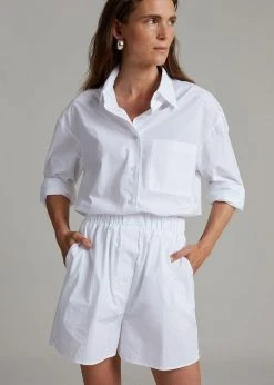 The Frankie Shop Lui Organic Cotton Boxer Short - White