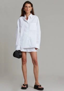 The Frankie Shop Lui Organic Cotton Boxer Short - White