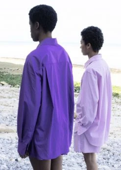 The Frankie Shop Lui Organic Cotton Shirt - Berry CLOTHING