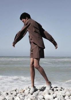 The Frankie Shop Lui Organic Cotton Shirt - Chocolate