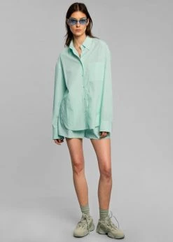 The Frankie Shop CLOTHING Lui Organic Cotton Shirt - Menthe