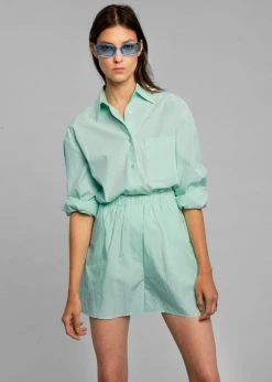 The Frankie Shop CLOTHING Lui Organic Cotton Shirt - Menthe