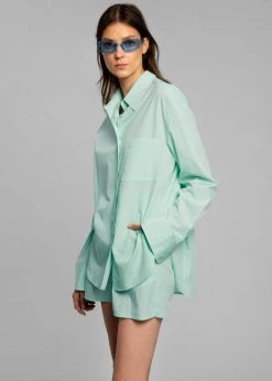 The Frankie Shop CLOTHING Lui Organic Cotton Shirt - Menthe