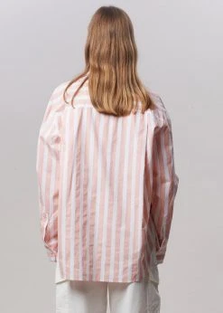The Frankie Shop Lui Wide Stripes Shirt - Pink CLOTHING