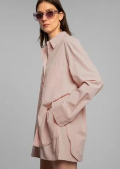 The Frankie Shop CLOTHING Lui Organic Cotton Shirt - Rose Water